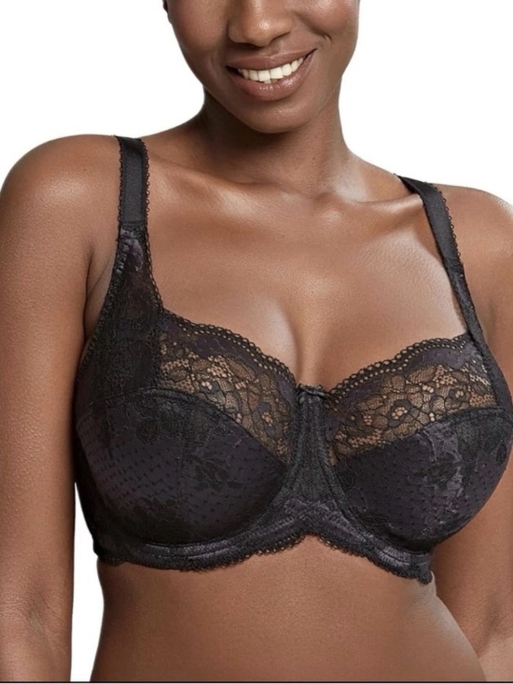 Panache‎ Clara Full Brief Bra 7255 Black Lace Underwire 40DD Mens